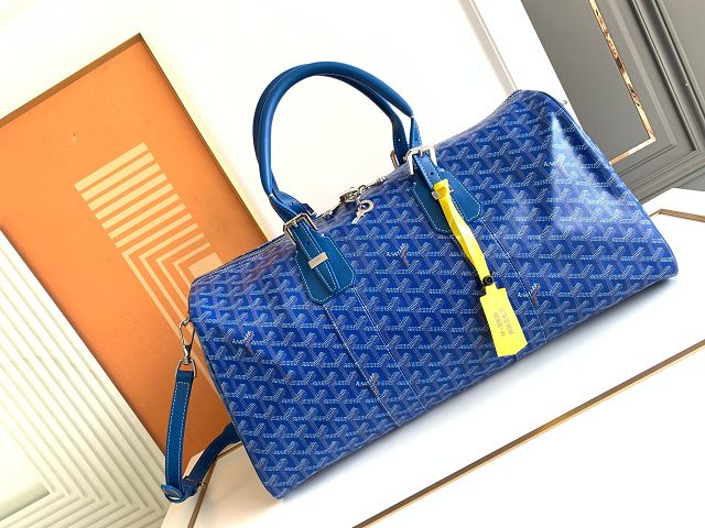 Goyard original canvas boston 45 bag GY0096 blue