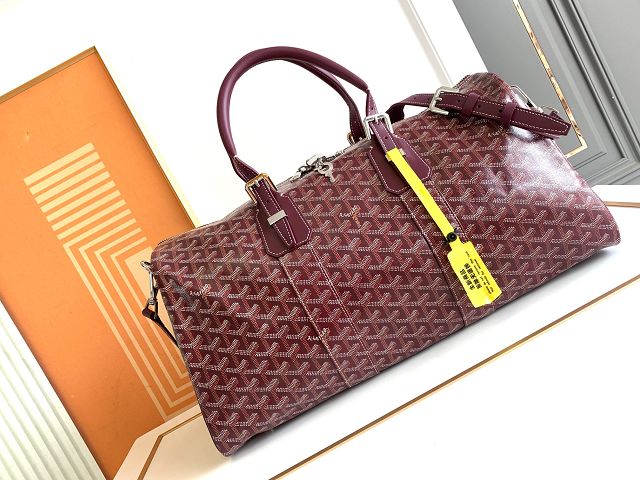 Goyard original canvas boston 45 bag GY0096 burgundy