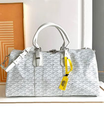 Goyard original canvas boston 45 bag GY0096 white