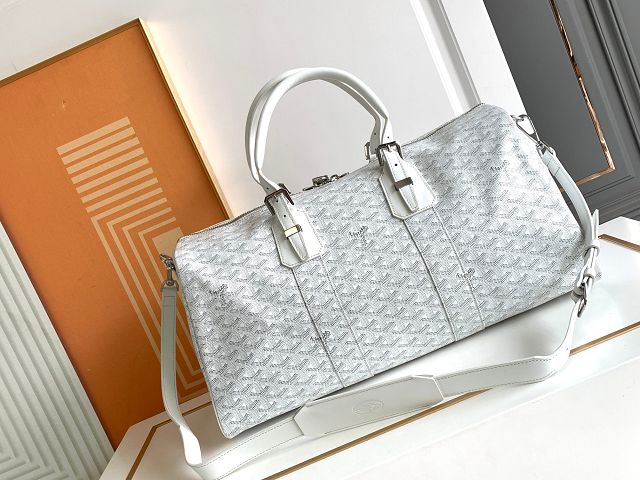 Goyard original canvas boston 45 bag GY0096 white