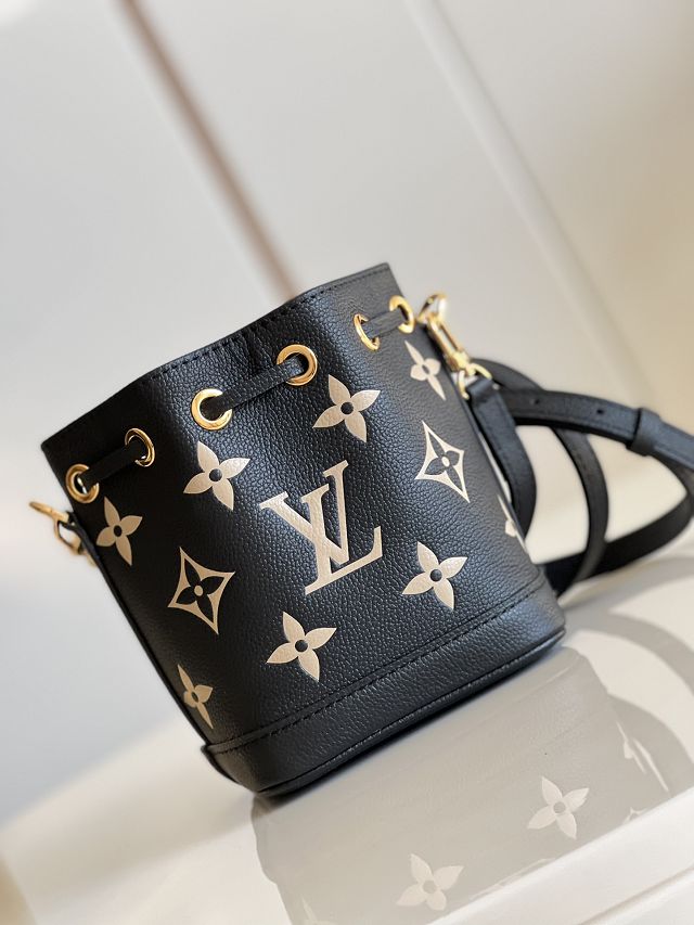 Louis vuitton original calfskin nano noe handbag M81626 black