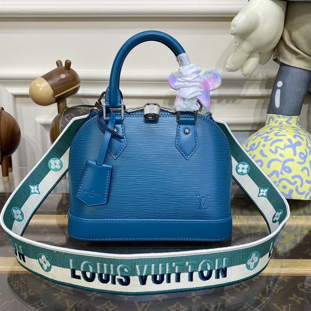 Louis vuitton original epi leather alma BB M22213 blue