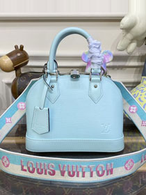 Louis vuitton original epi leather alma BB M22213 light blue