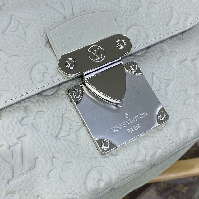 Louis vuitton original monogram calfskin s lock messenger bag M23152 grey