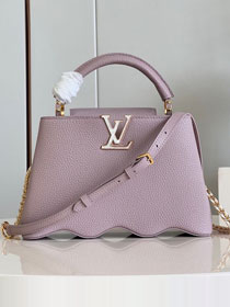 Louis vuitton original calfskin capucines BB handbag M20815 light purple