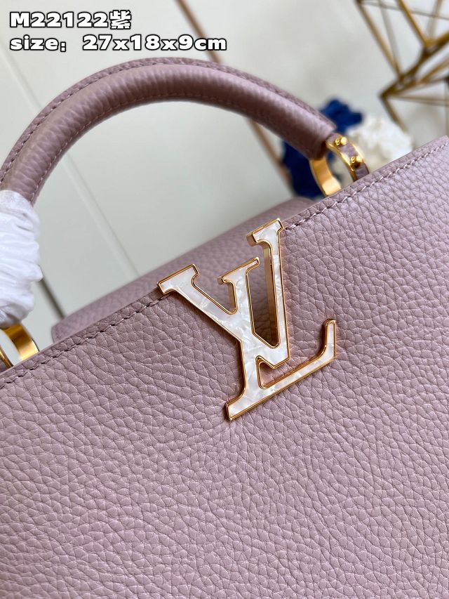 Louis vuitton original calfskin capucines BB handbag M20815 light purple