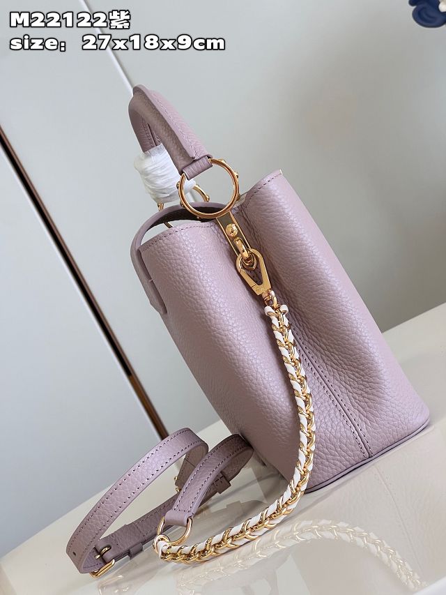 Louis vuitton original calfskin capucines BB handbag M20815 light purple