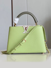 Louis vuitton original calfskin capucines BB handbag M22055 light green