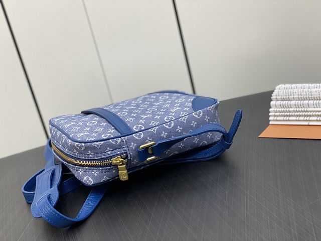 Louis vuitton original denim messenger bag M45266 blue