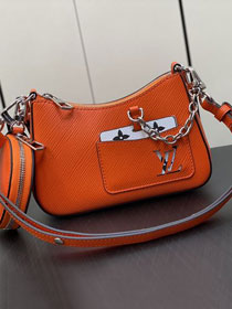 Louis vuitton original epi leather marellini bag M22736 orange