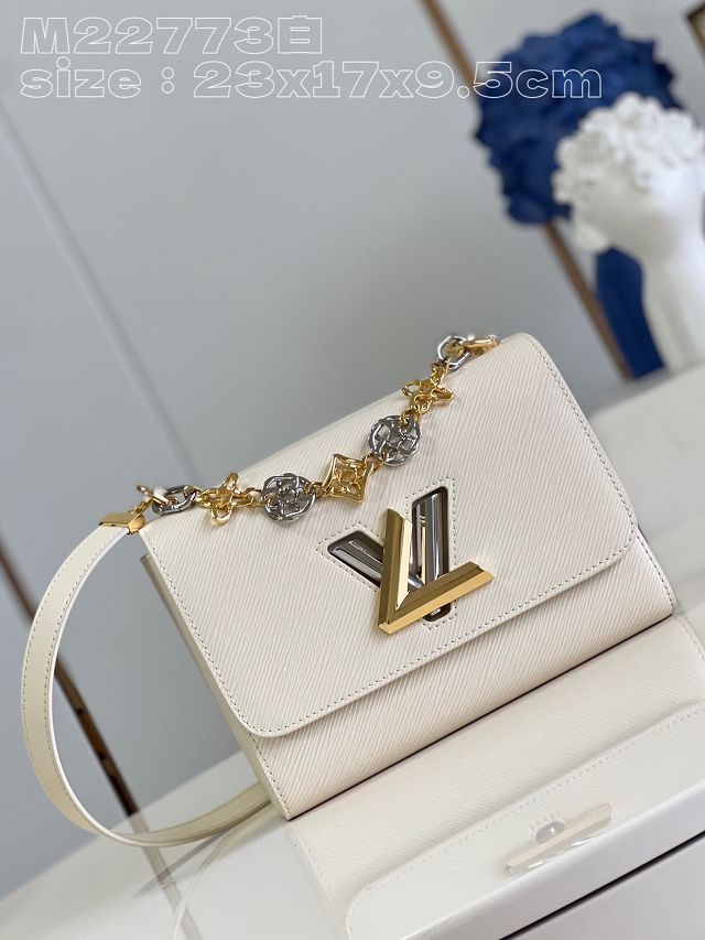 Louis vuitton original epi leather twist mm M22774 white