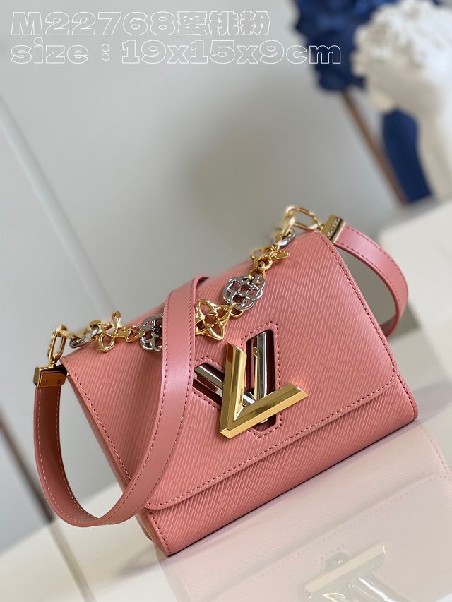 Louis vuitton original epi leather twist pm M23074 pink