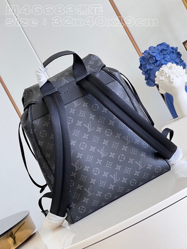 Louis vuitton original monogram eclipse montsouris backpack M46683