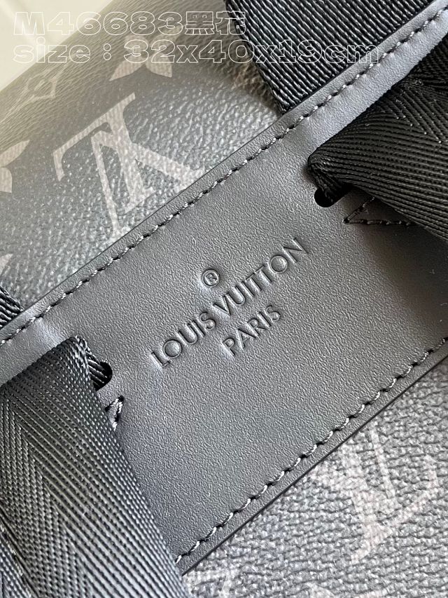 Louis vuitton original monogram eclipse montsouris backpack M46683