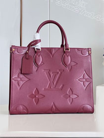 Louis vuitton original calfskin onthego mm M46601 wine 