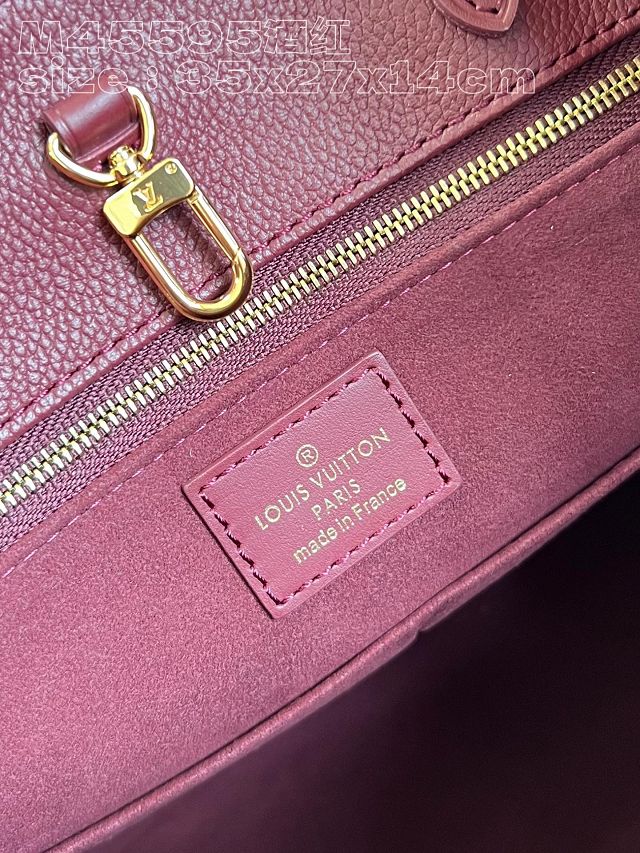 Louis vuitton original calfskin onthego mm M46601 wine 