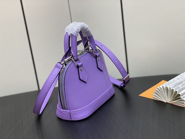 Louis vuitton original epi leather nano alma M82402 purple