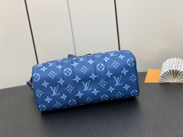 Louis vuitton original monogram canvas keepall 25 M46803 blue