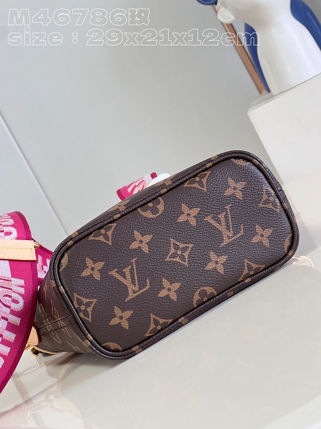 Louis vuitton original monogram canvas neverfull BB M46786 pink