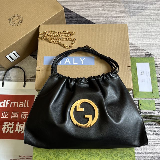 2023 GG original calfskin blondie medium tote bag 746210 black