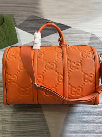 GG original calfskin small duffle bag 725282 orange