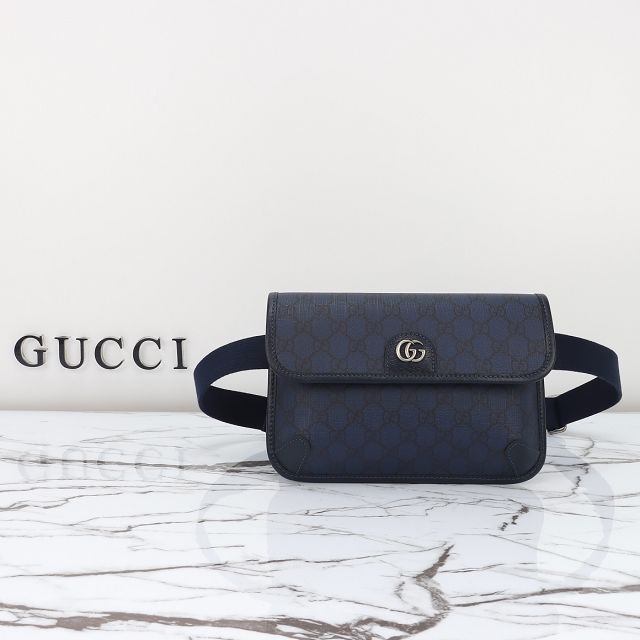 GG original canvas belt bag 752597 dark blue