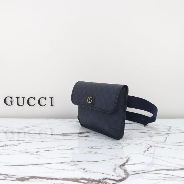 GG original canvas belt bag 752597 dark blue