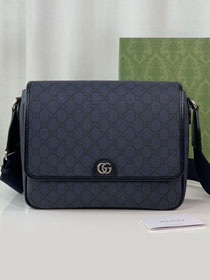 GG original canvas medium messenger bag 761741 dark blue