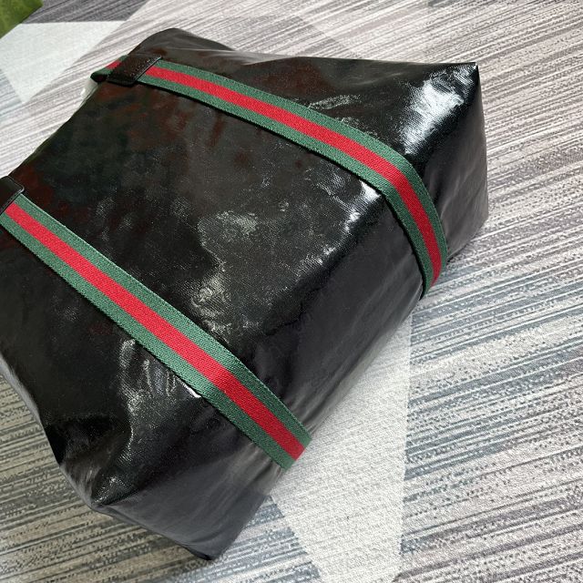 GG original crystal canvas large tote bag 763287 black