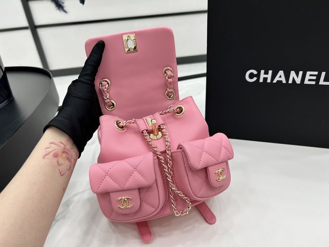 CC original calfskin small backpack AS3787 pink