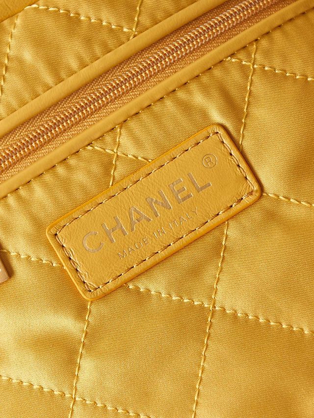 2024 CC original calfskin 22 small handbag AS3260 yellow