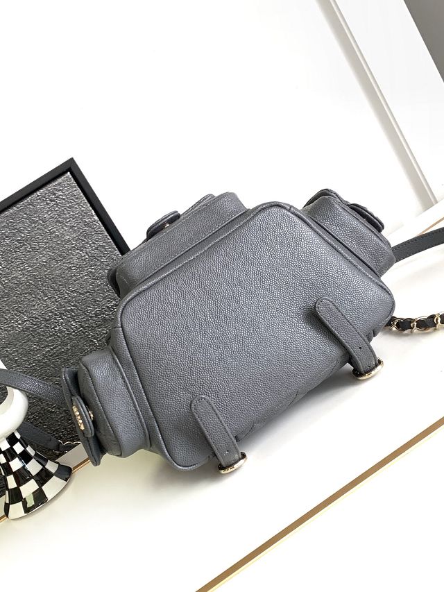 CC original grained calfskin backpack AS4398 grey