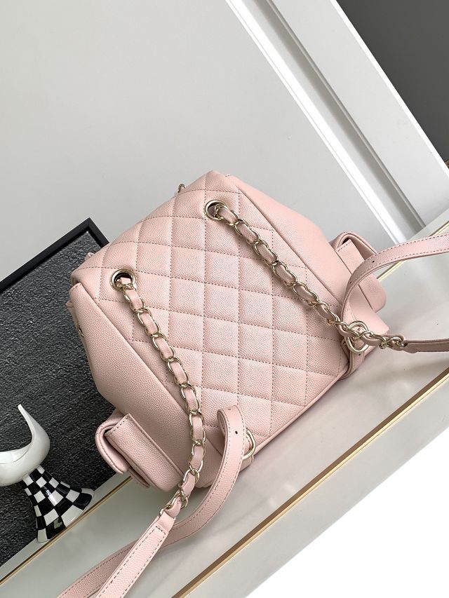 CC original grained calfskin backpack AS4398 light pink