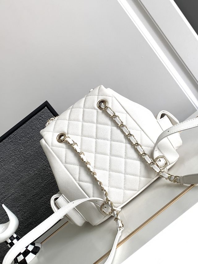 CC original grained calfskin backpack AS4398 white