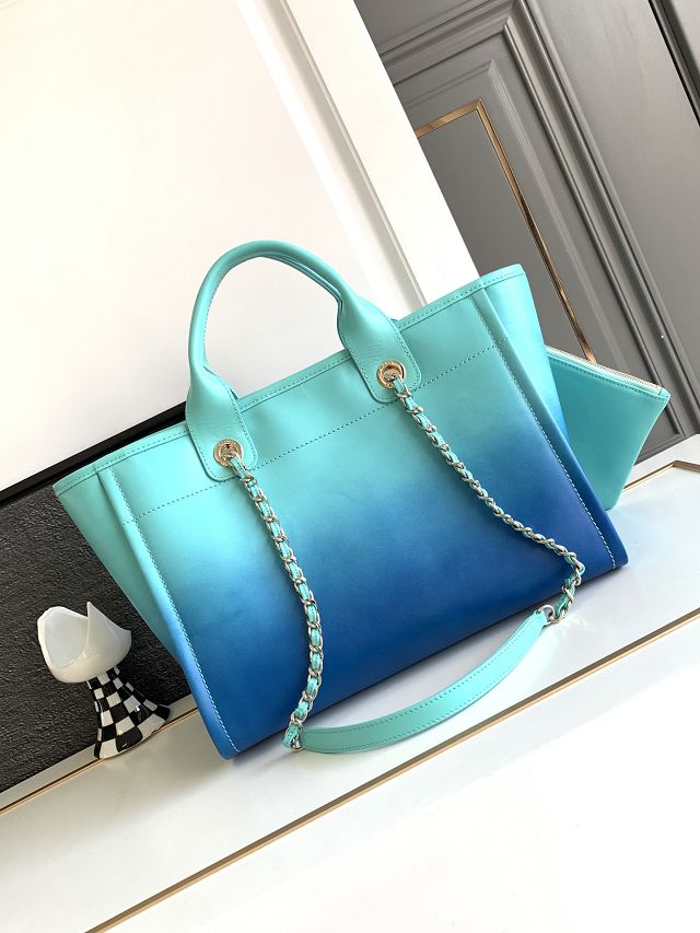 CC original calfskin small shopping bag AS3257 blue