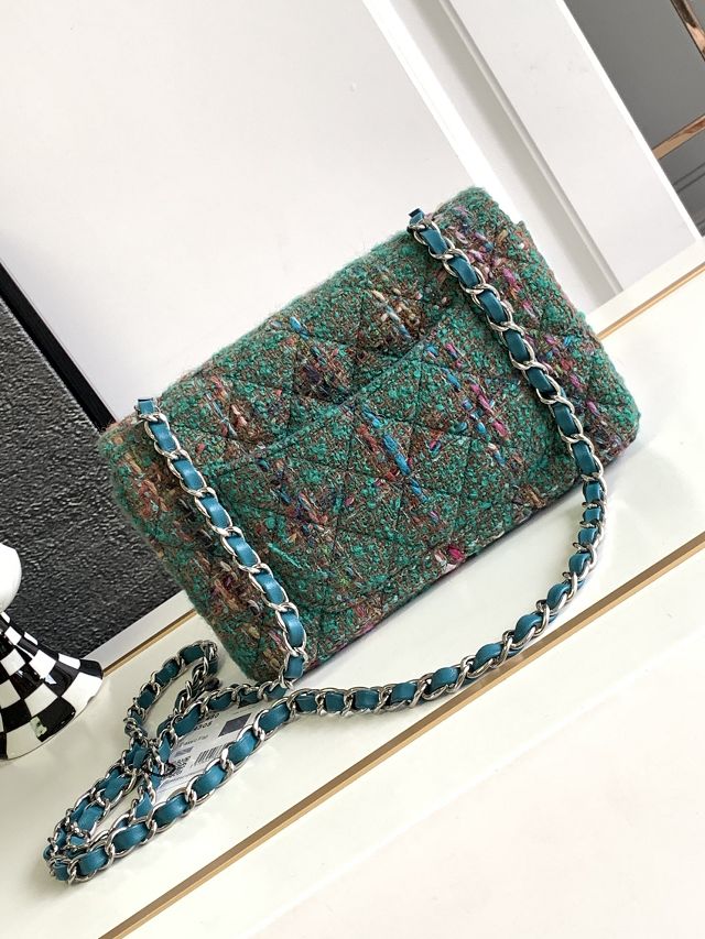 CC original tweed mini flap bag A69900 green