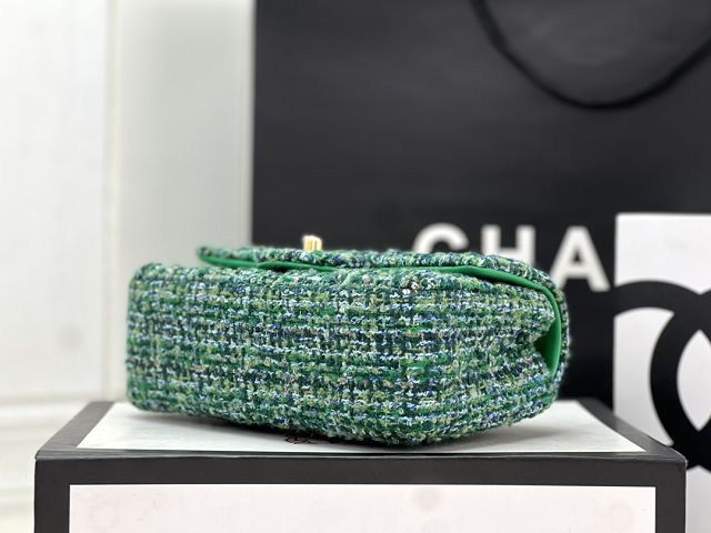 CC original tweed mini flap bag A69900 green