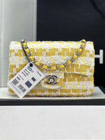 CC original tweed mini flap bag A69900 yellow