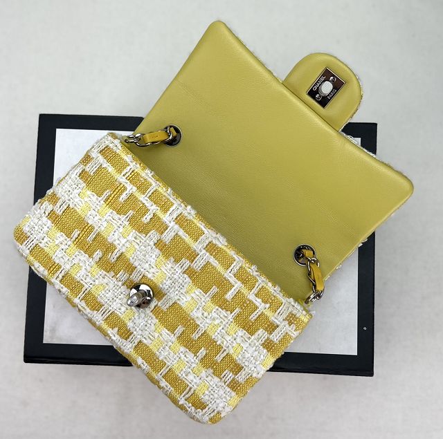 CC original tweed mini flap bag A69900 yellow