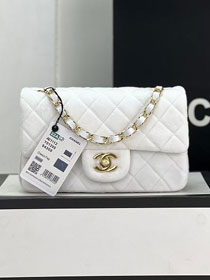 CC original velvet mini flap bag A69900 white