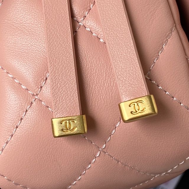 2024 CC original lambskin flap bag AS4353 pink