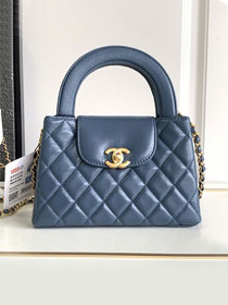 2024 CC original aged calfskin mini shopping bag AS4416 blue