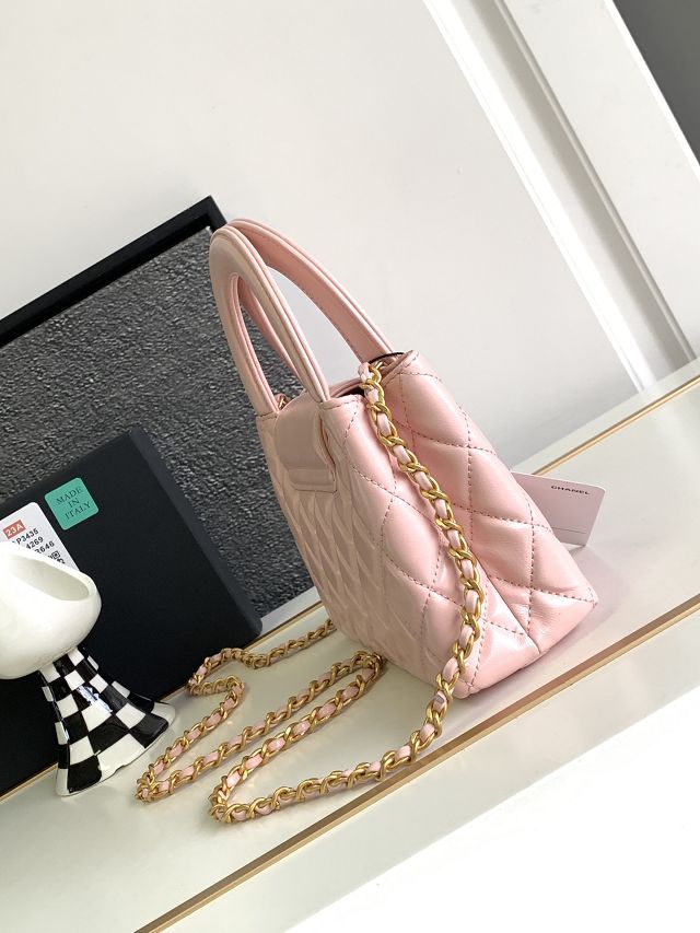 2024 CC original aged calfskin mini shopping bag AS4416 light pink
