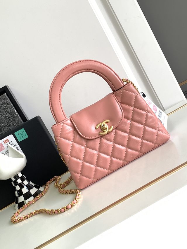 2024 CC original aged calfskin mini shopping bag AS4416 pink