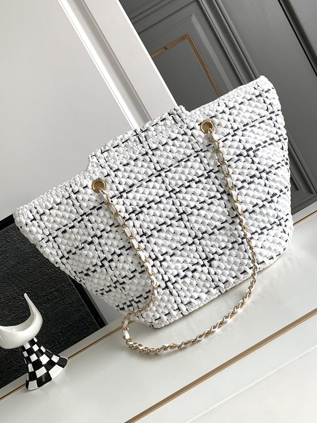 2024 CC original raffia shopping bag AS3786 white