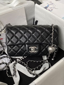 2024 CC original lambskin flap bag AS1787 black