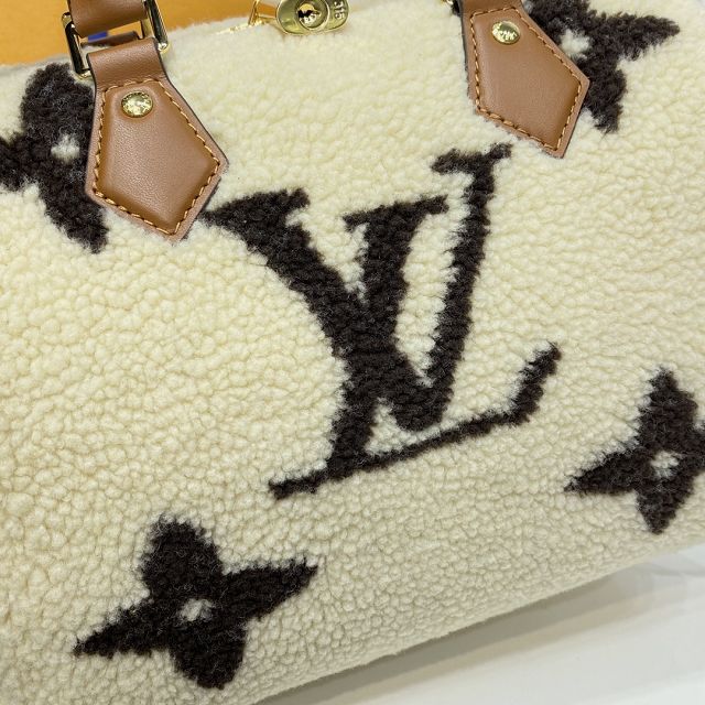 2024 Louis vuitton original shearling speedy 25 M23468 white