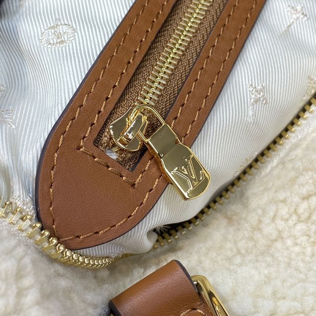 Louis vuitton original shearling speedy 25 M23468 white
