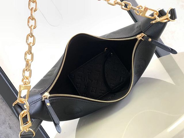 2024 Louis vuitton original calfskin loop hobo bag M46725 black