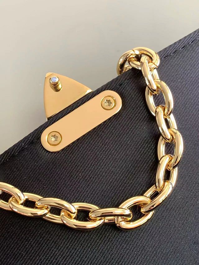 2024 Louis vuitton original calfskin wallet on chain metis M82637 black